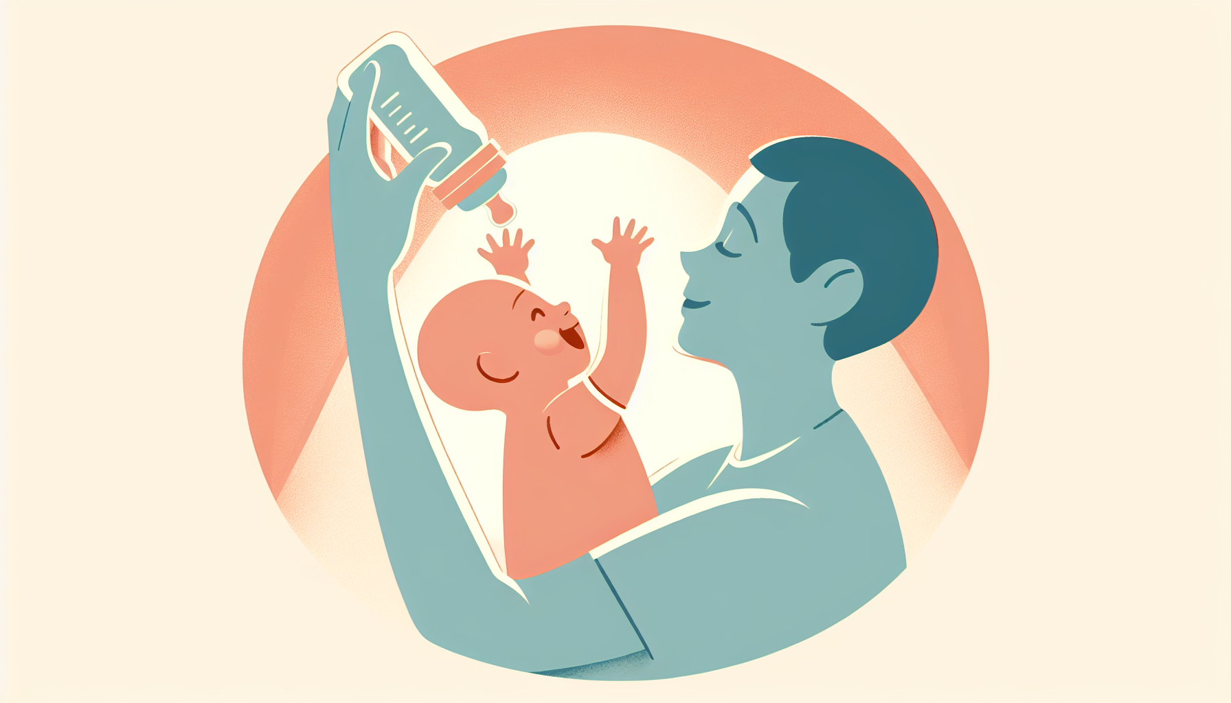 Parent feeding baby with a bottle