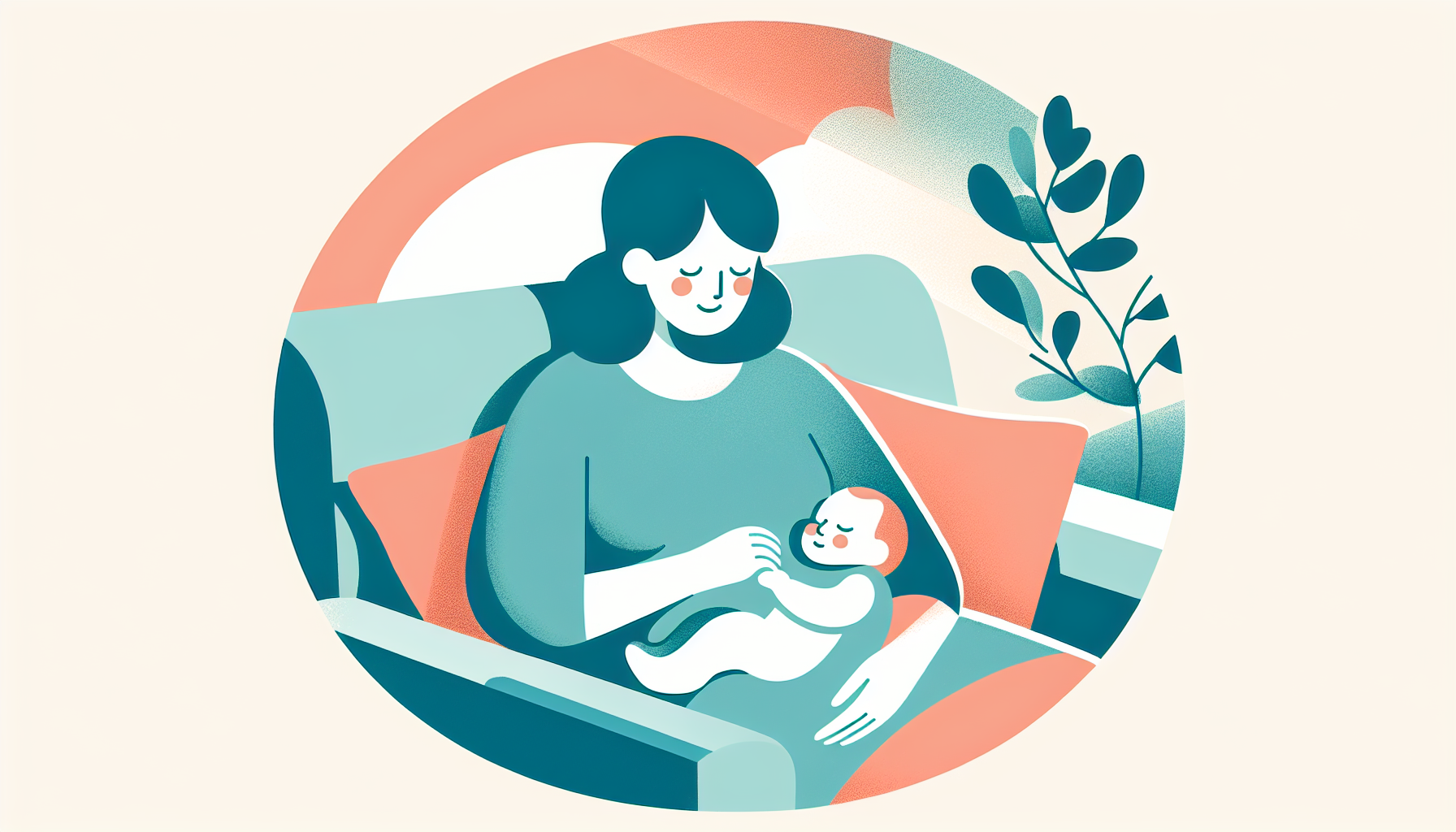 New mother resting with sleeping newborn on her chest